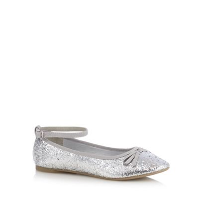 bluezoo Girls' silvery glitter party pumps